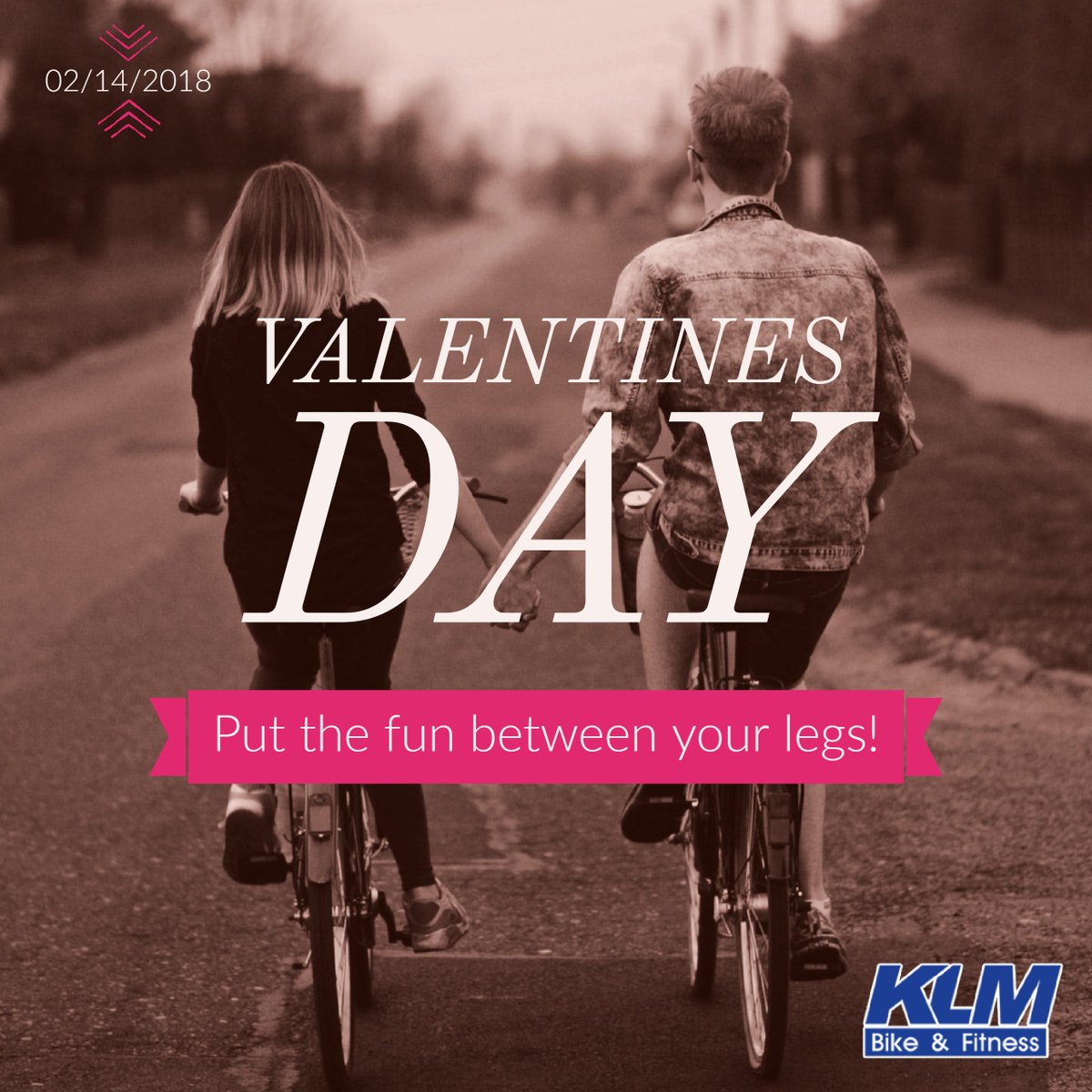 KLMbikes's tweet photo. Put the FUN between your LEGS! #klmbike  #ValentinesDay2018  
#valentine #bicycle #cycle #ride #bikelife #valentinesgift #bikelove #valentinesday #cycling #lovetoride #together #couplegoals #outdoorlife #adventure #explore #ilovemybike #cyclinglife #oaklandcounty #outsideisfree https://t.co/fnru6abApV