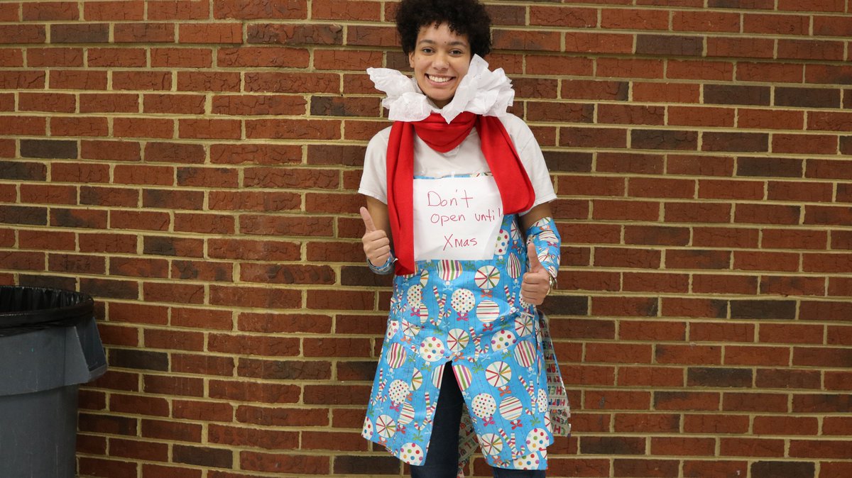 NNPSWoodside's tweet photo. Today is the start of Spirit Week 2.0 here at the Wood. Today's theme was Holiday Mashup (wear your favorite holiday attire) #NNPSPride #Woodsidepride https://t.co/dRtMZH0QHB