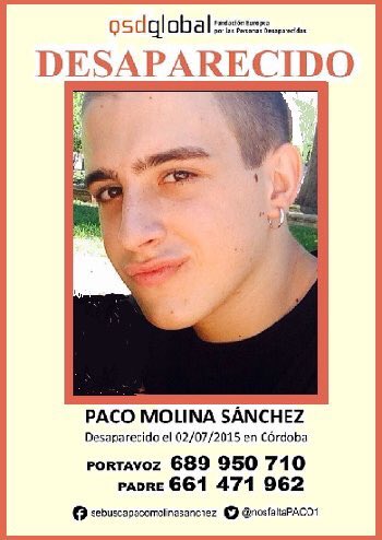 nosfaltaPACO1's tweet photo. Sus lunares en Cara y nacimiento de Pelo os puede ayudar a localizar a PACO MOLINA desaparecido 07-2015 en Córdoba con solo 16 años y sin causa aparente AVISA URGENTE si tienes alguna pista #buscandoapacomolina https://t.co/WHKrObju1b