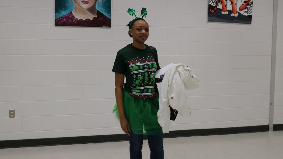 NNPSWoodside's tweet photo. Today is the start of Spirit Week 2.0 here at the Wood. Today's theme was Holiday Mashup (wear your favorite holiday attire) #NNPSPride #Woodsidepride https://t.co/dRtMZH0QHB