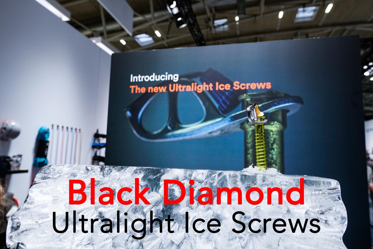 hendrikmorkel's tweet photo. A look at the #Ultralight ice screws from Black Diamond in my 4th #ISPO Video: https://t.co/ZH4rBqXGd8 #iceclimbing #climbing https://t.co/RpUieSrNlc