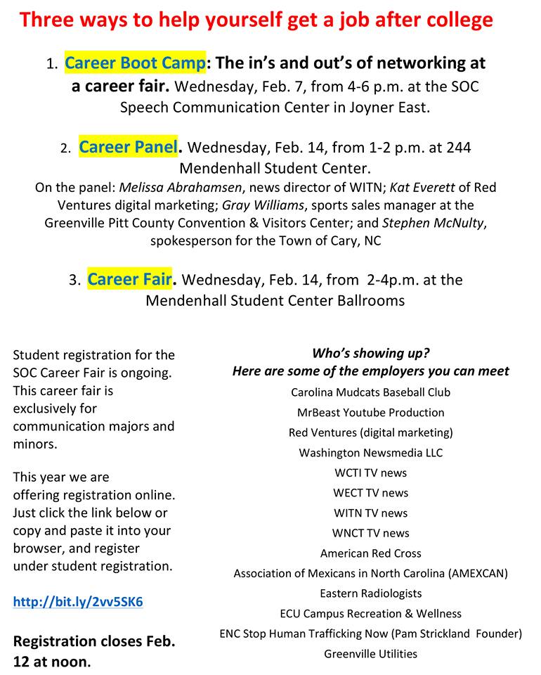 Ecu Prssa On Twitter Attending The Career Fair And Career Panel