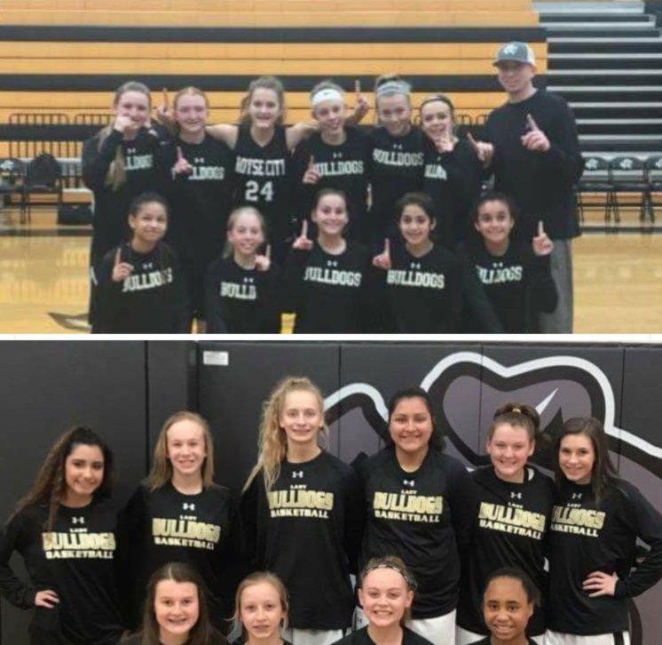 District Champs! The RCMS 7th Grade Girls Basketball Team completed their season undefeated by winning the District Tournament this weekend.
The Lady Bulldogs beat Allen Curtis 49-15 in the semi finals then cruised to a 45-15 victory in the Championship Game over Rockwall Utley.