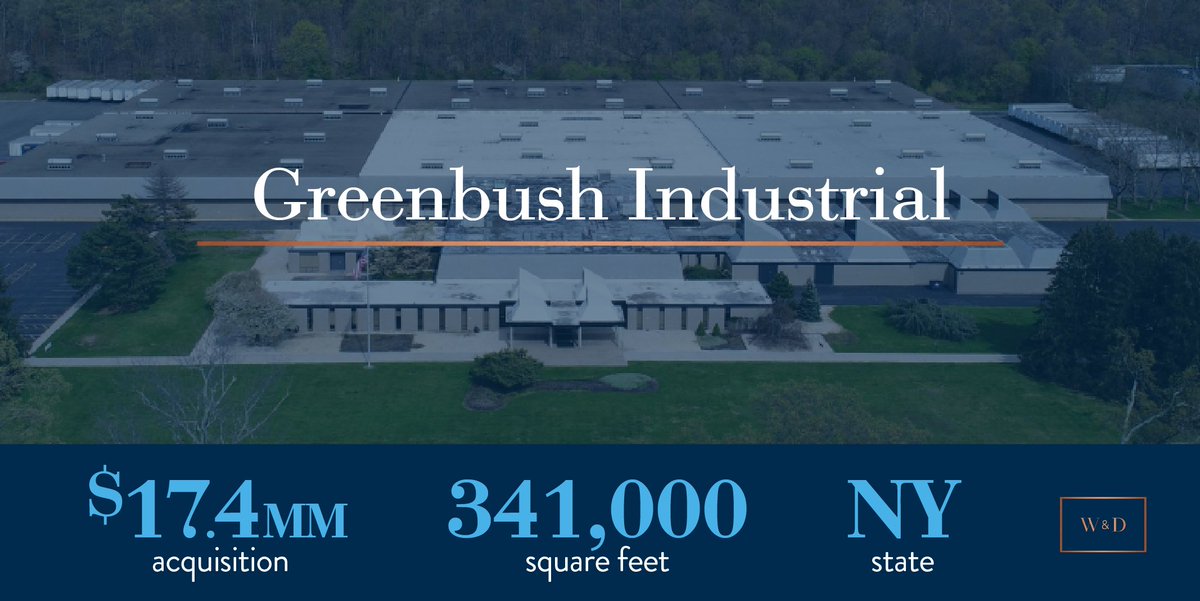 WalkerDunlop's tweet photo. Congratulations to @ralphwurz on his recent $17.4 million transaction!  Ralph structured the acquisition loan for Greenbush Industrial, a 341,000 square-foot warehouse in Orangeburg, New York #CommercialRealEstate #CRE #InvestingInIndustrial #IndustrialIntelligence #WDInTheField https://t.co/IJIq2cKToR