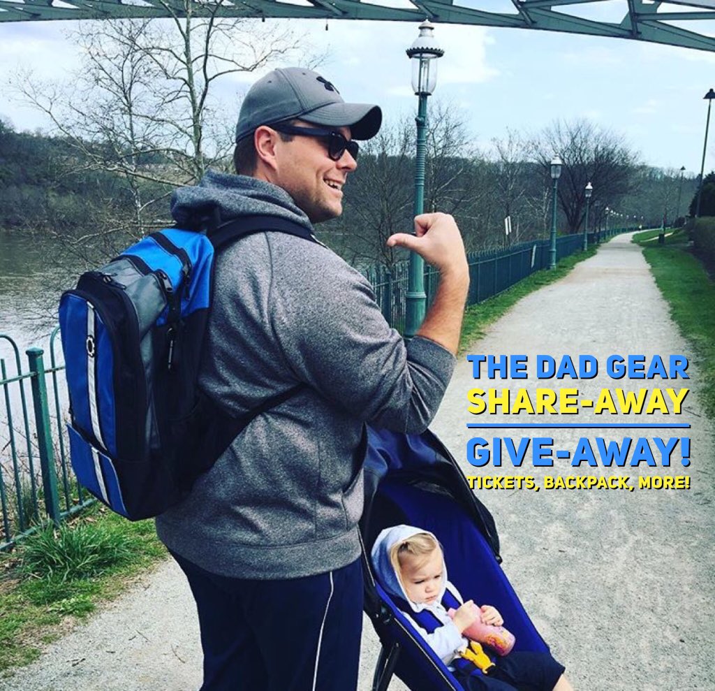 AaronKleiber's tweet photo. RT or SHARE on FB to WIN!
@DadGear Giveaway! 
WIN 4 TIX for March 3rd, Official "DadGear" Backpack FILLED w dope gizmos, rad nerdy stuff, snacksss &amp; INVITE to the VIP After-Party! Worth over $250! WINNER on Monday, Feb. 26th! #Pittsburgh #Parenting #DadLife #MomLife https://t.co/Aghl5MqSK6