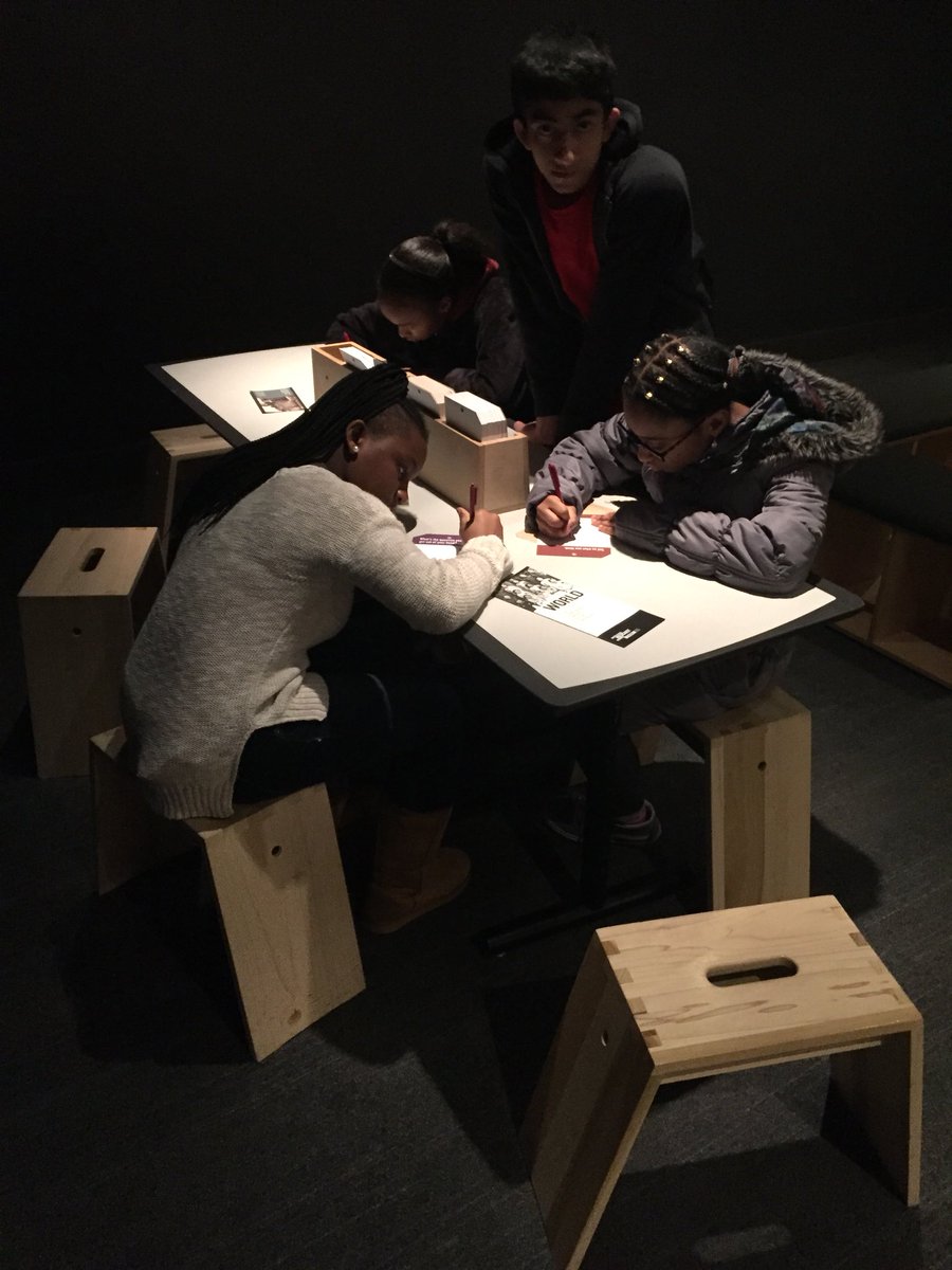 MrsJacobsen's tweet photo. Students reflecting on their visit to the @HolocaustMuseum today @hcpss_chs https://t.co/yxaI7rEvR9