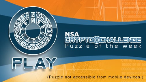 NSACareers's tweet photo. A new #CryptoChallenge in the queue! Go! https://t.co/qTa8uNO6zf #NSA https://t.co/g3JGk43kSB