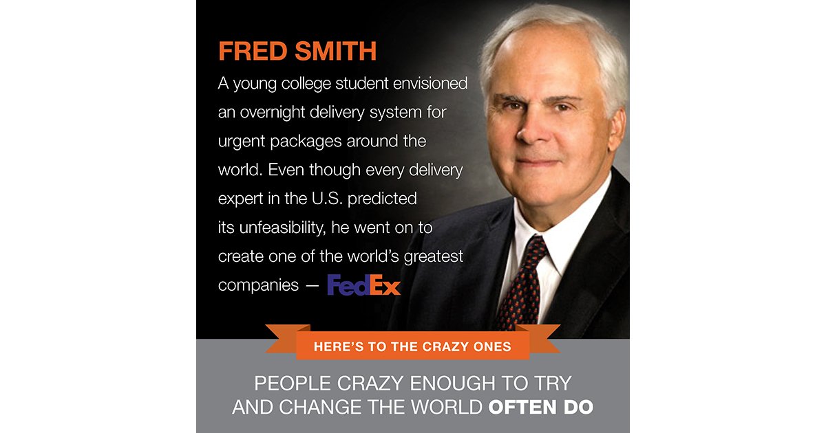 DrCarly's tweet photo. Fred Smith https://t.co/0RhrpUWpQC