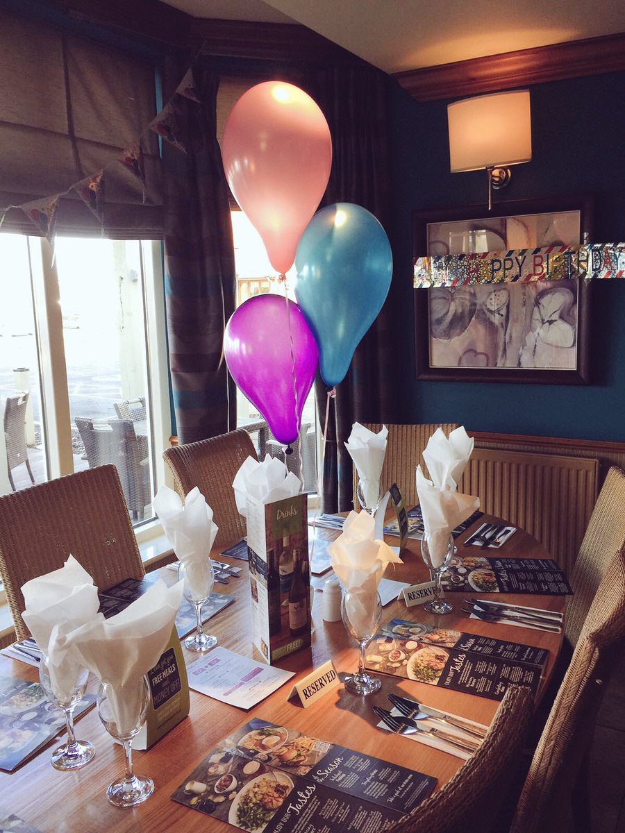 morfa_rhuddlan's tweet photo. Table all set ready for birthday celebrations for our regulars 😃🎉🎈@davies_steele https://t.co/Vx4kuCtCJI