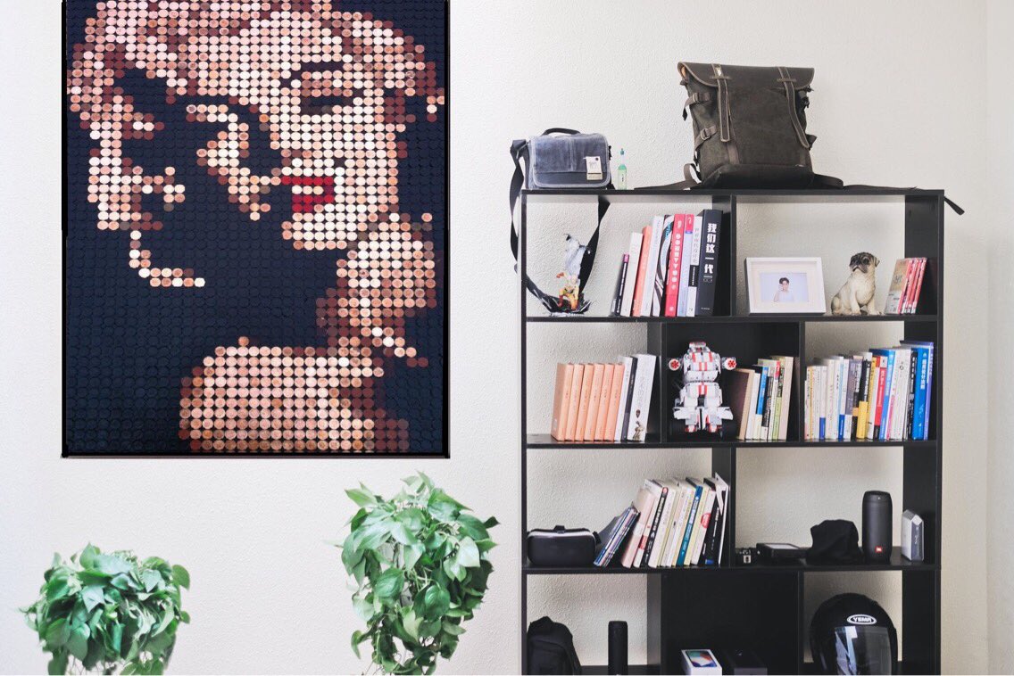 pennymosaics's tweet photo. 'Monroe' by Lee Blyth penny coin mosaic  up on the wall. Please contact me for commission availability my email in my bio #monroe #screenicon #cool-art #art #money #colour #legend  #artoftheday #gallery #mosaics  #icon  #original #marilynmonroe #marylin https://t.co/2QkjJvfLPD