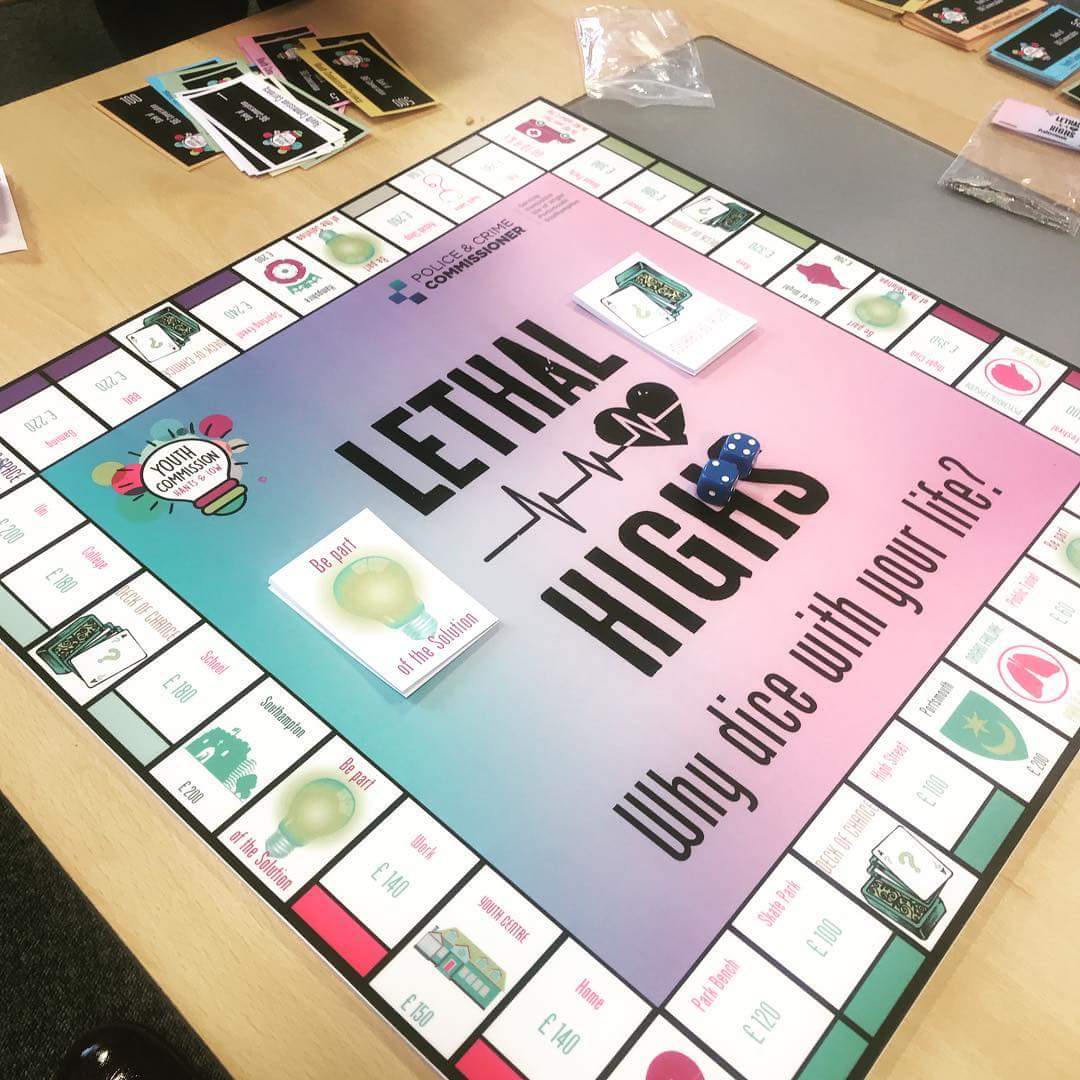 SarahGWork's tweet photo. Our Fareham Team are playing the fantastic “Lethal Highs” game ready to take out to our sessions by  @hantsyc #subtancemisuse #lethalhighs #newpsychoactivesubstances #drugsandalcohol #wearecatch22 #hampshire #youthcommission @Hampshire247 https://t.co/PAy8Wa4jqx