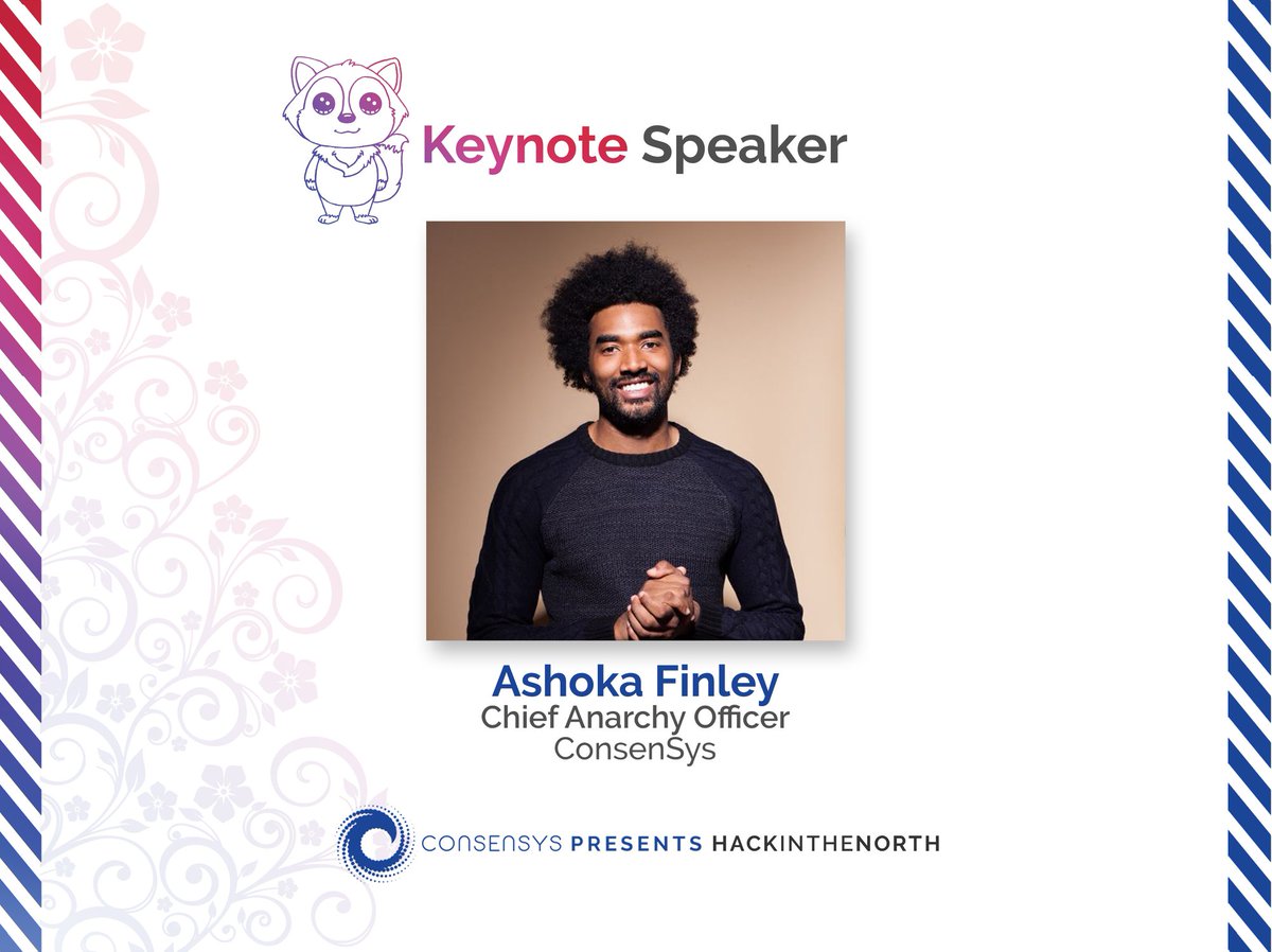 hintIIITA's tweet photo. We're super excited to announce the keynote speaker for ConsenSys presents Hack in the North - Ashoka Finley, Chief Anarchy Officer at ConsenSys. An alumnus of University of California, Berkeley - and an experienced software developer. https://t.co/RZatyOkzgK