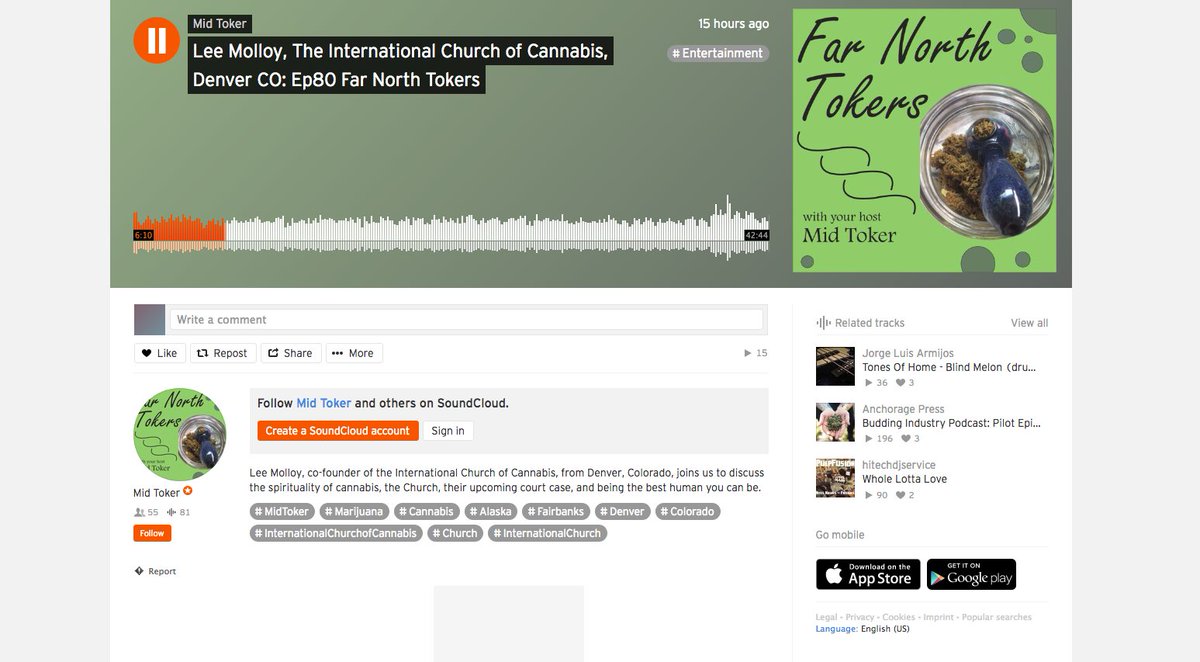 Listen to an interview with #InternationalChurchofCannabis co-founder #LeeMolloy by bit.ly/FarNorthTokers #FarNorthTokers #ChurchOfCannabis #FirstAmendment