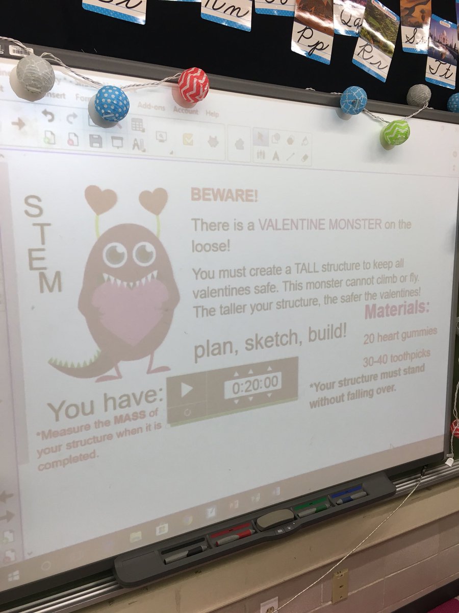 MrsCosper's tweet photo. @SycamoreHills1 @ISD5thGrade kiddos are building a structure out of toothpicks and gummy hearts! Students must then measure the height of the structure and find the mass of the structure! ❤️ #STEM https://t.co/nZJMyCnmVm