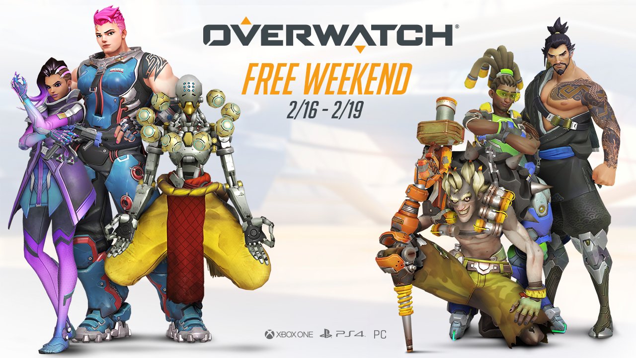 Overwatch on "HEROES WANTED! Play Overwatch FREE Feb 16–19 on PC, PlayStation 4, and Xbox One. 💻 🎮 https://t.co/Pq264DygsZ https://t.co/dw31d2Z2Do" / Twitter