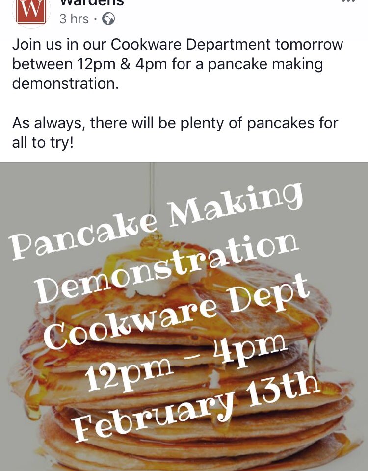 WardensArds's tweet photo. #pancake #day With @farmerjo @JudgeKitchen #tablegrill Call In and see this great demo. @mal_harradine @mariegilmartin @Stellar_Kitchen @ShopNewtownards @livinginards https://t.co/L9dGe6cPXY