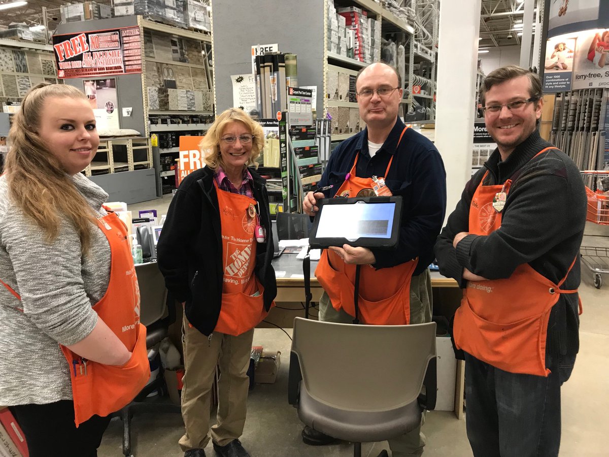 Measure Technician Mike Rohling demonstrated THD measure technology to store associates at ST 1257 in Camillus, NY #THD TakeYourShare23,#THD Northern,# Pete Cancelmo