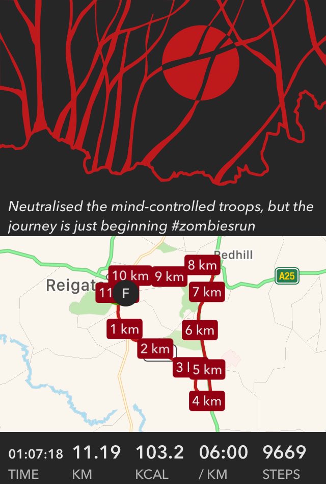 Training coming along nicely!  #halfmarathon #llhm #zombiesrun