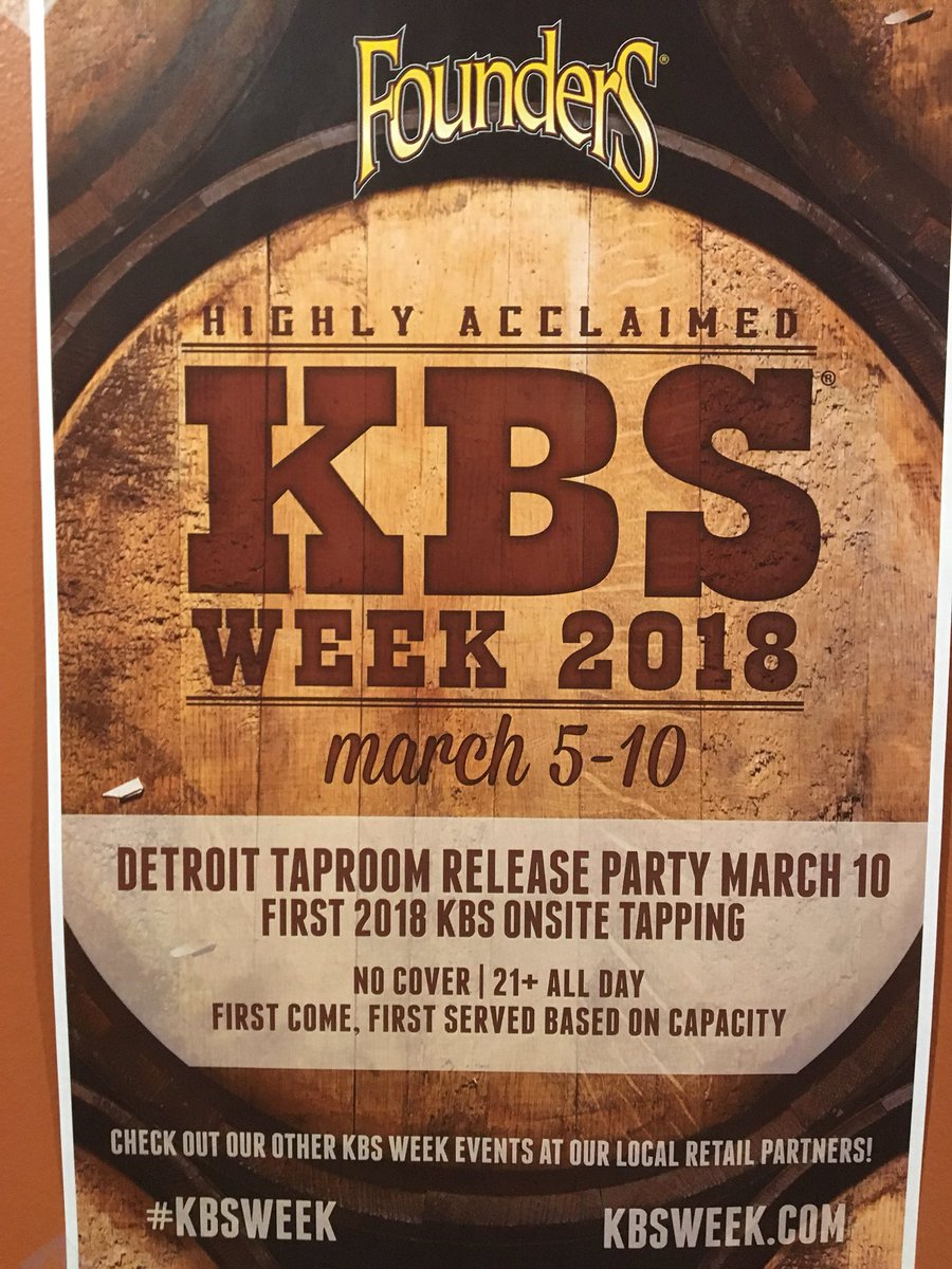 MIbeertaster's tweet photo. This will be amazing- at the @foundersbrewing #Detroit taproom #KBSweek tapping party @MacCocktail https://t.co/ua5ZFm2tBY