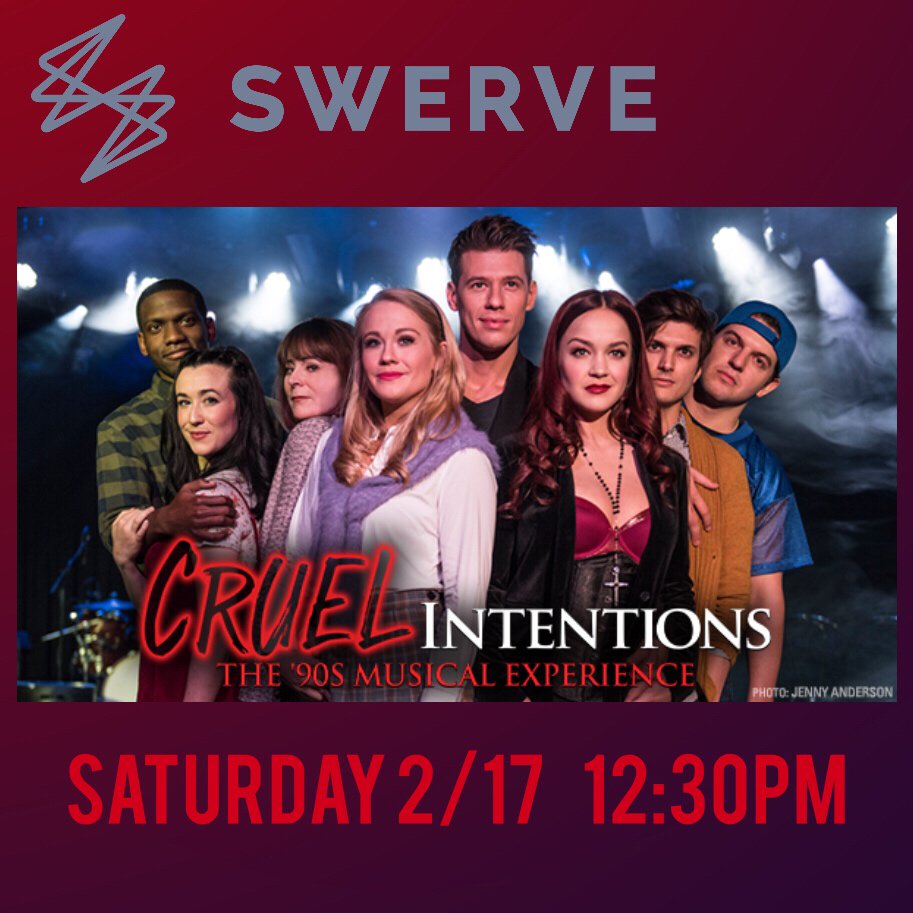 Are you ready to get your sweat on? Join our Sebastian, Kathryn and Annette for a #CruelIntentionsMusical themed ride at <a href="/SWERVE_Fitness/">SWERVE Fitness</a> Flatiron, this Saturday at 12:30pm!
