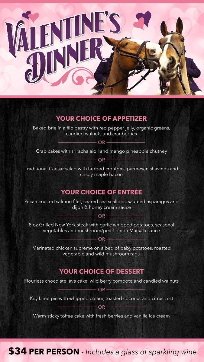 DerbyBarAndGril's tweet photo. Have you planned your #ValentinesDay dinner? Bring your special someone to Derby. 😘 No black tie necessary guys  🤵 
Check out our chef’s event menu ⬇️  

#HappyValentinesDay #SouthSurrey #WhiteRock https://t.co/apIt6vKKm5
