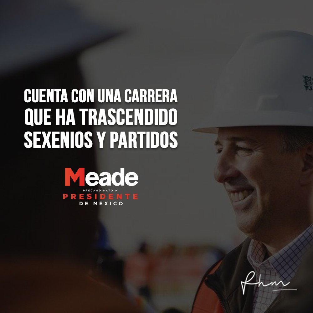 fhmarquina's tweet photo. .@JoseAMeadeK cuenta con una carrera que ha trascendido sexenios y partidos. Es un ciudadano que sólo va a tomar partido, por ti. @YoConMeade2018 @aurelionuno  #YoMero https://t.co/R6tJj11TSL https://t.co/FpqeHFN0tB
