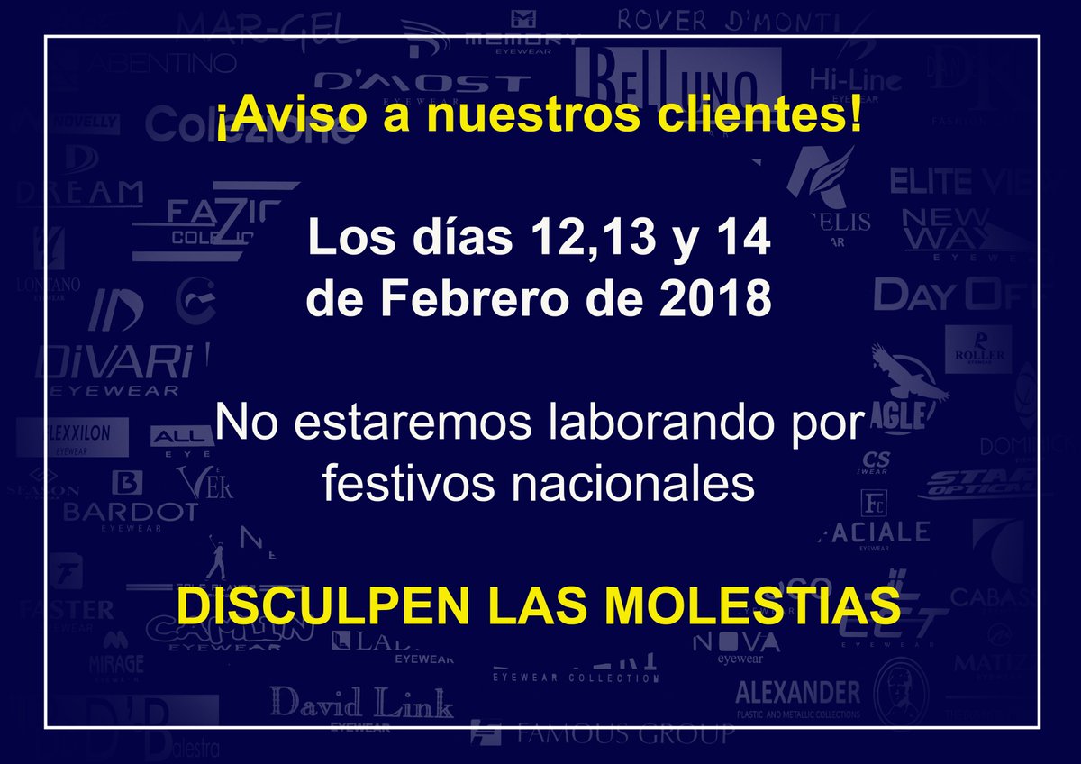 dubrosintl's tweet photo. Para todos nuestros clientes.
Disculpen las molestias
El Jueves 15 de Febrero retomaremos nuestras funciones con normalidad https://t.co/4knsY1USlK