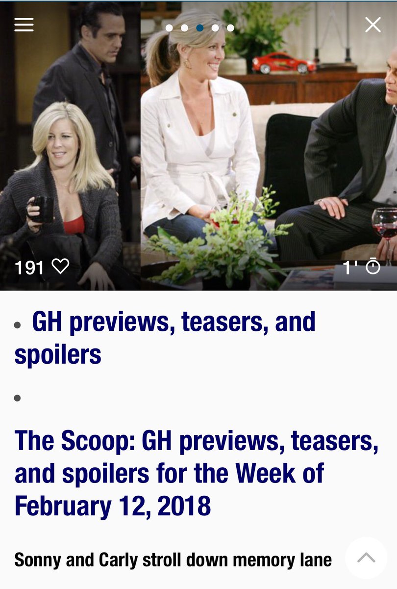 AdriannaLashay1's tweet photo. When favorite couple makes the spoilers for the week! 🤤😮😁😍😊 #CarSon #GH #CarSonRomance https://t.co/LTW7yeaShg