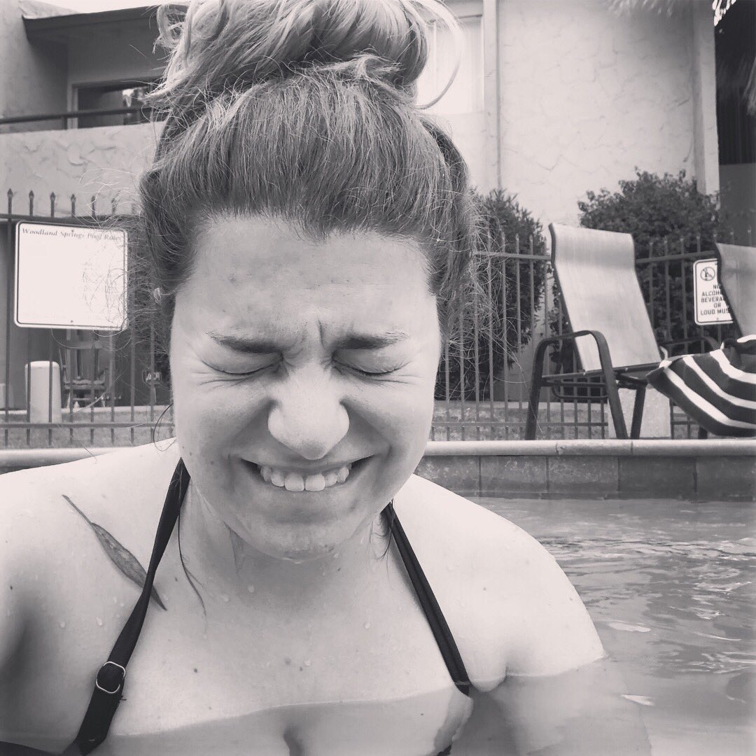 tessleberry's tweet image. When only the Wisconsinite is dumb enough to get in the pool in February #phoenix #stoplookingatmelikethatpeople #thisisnormal