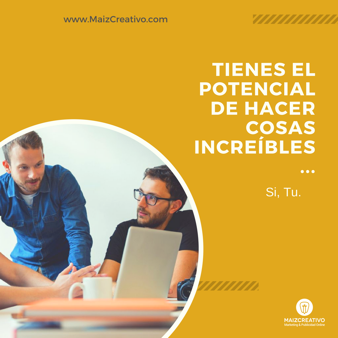 MaizCreativo's tweet image. Tienes el potencial de hacer cosas increíbles... y nosotros estamos para apoyarte.
#MaízCreativo #TuSolución #TuWEb 👩🏻‍💻  📈