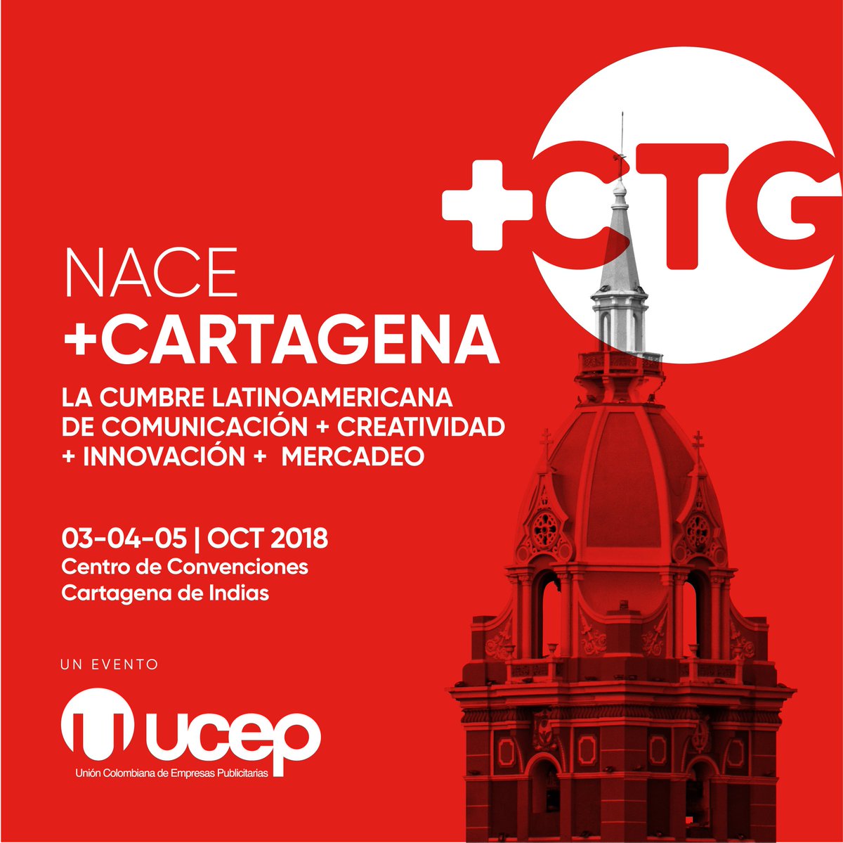 ¡Síguenos! #MásCartagena es liderada por @ucepcol, uno de los gremios convocantes durante 36 años del Congreso Colombiano de Publicidad y gestor de Cartagena Inspira. Más info e inscripciones en mascartagena.co.