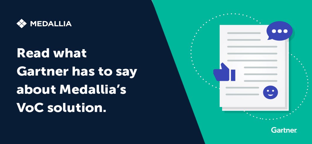 Medallia's included as a representative vendor in Gartner’s Market Guide for Voice-of-the-Customer Solutions: pos.li/28xxb5