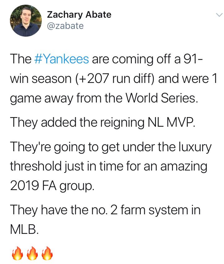 BasebaIlKing's tweet photo. The Yankees are going to have a crazy 2018 season 😳 https://t.co/w9CrsKe5XE