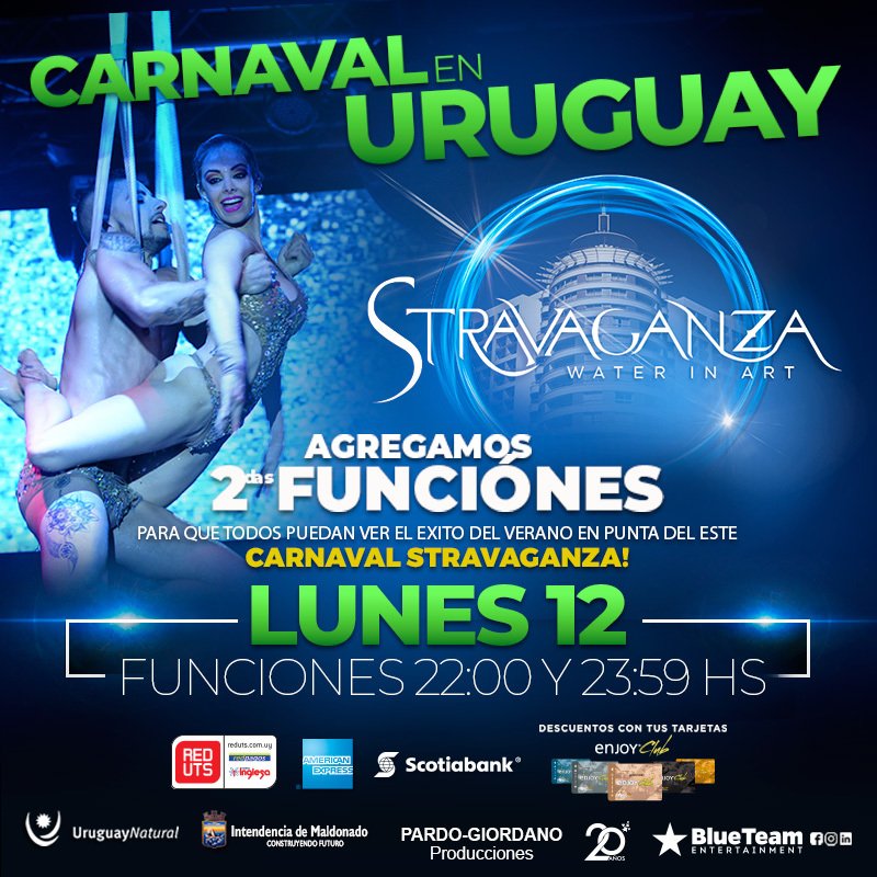 El último día de #Carnaval se vive en #EnjoyPuntadelEste! No te lo pierdas! Tickets: bit.ly/2BfY54U <a href="/EnjoyPde/">Enjoy Punta Del Este</a> <a href="/Blueteam_us/">Blueteam Dream Makers</a> <a href="/REDUTSUY/">RED UTS Uy</a>