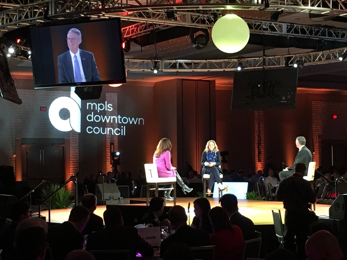 Great to have <a href="/MNSuperBowl2018/">Minnesota Super Bowl</a>’s Richard Davis &amp; Maureen Bausch here to talk about #SB52. #mplsdowntown #mymplsdt #2025plan