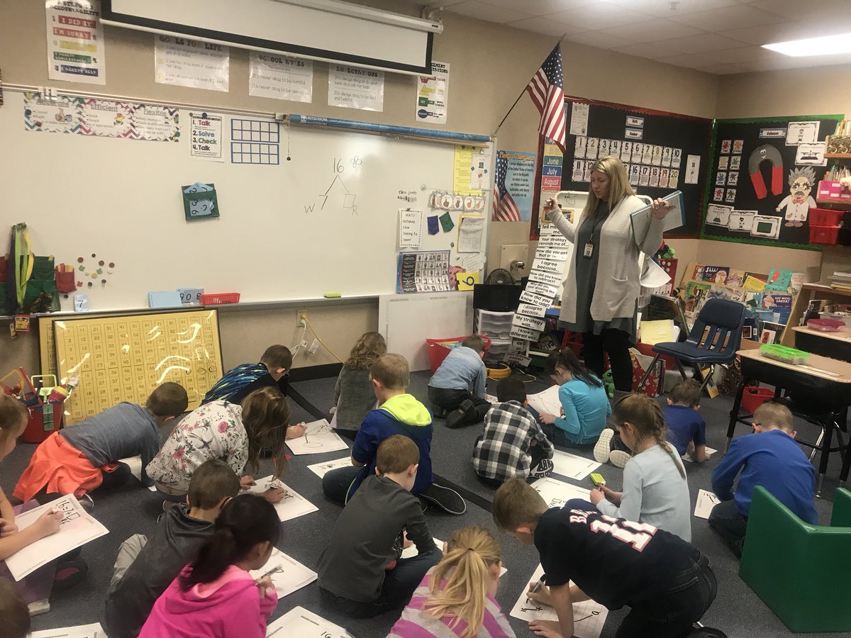 tararaecooper's tweet photo. @mrshellbusch does it all! Today sheโs teaching 1st grade math. #Seeds4Success #mathmountains https://t.co/HvjHNB9zPm