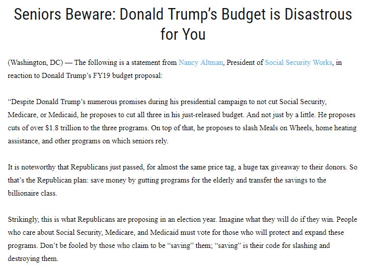 SSWorks's tweet image. Seniors beware: The #TrumpBudget is disastrous for you  bit.ly/2Br9UF5 #HandsOff