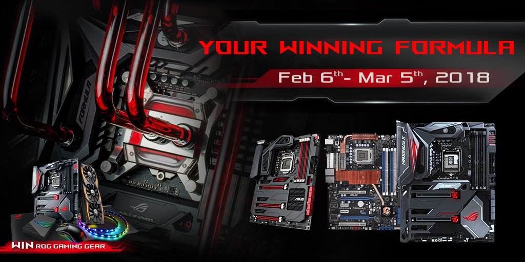 ASUS_za's tweet photo. Do you own a ROG Maximus Formula motherboard? Do you want to? Then check out ‘Your Winning Formula’ now!
#ROGWinningFormula
https://t.co/Yt0dhTHewA https://t.co/YEvC4IfXr8