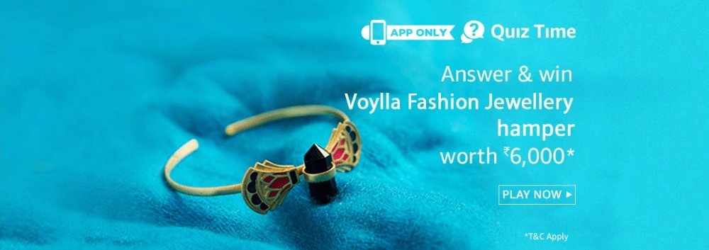 solovyev_org's tweet photo. (Answers Added) Amazon Voylla Jewellery Quiz 13th Feb 2018 https://t.co/bn8sQhJWGV https://t.co/pY7e5Swefu