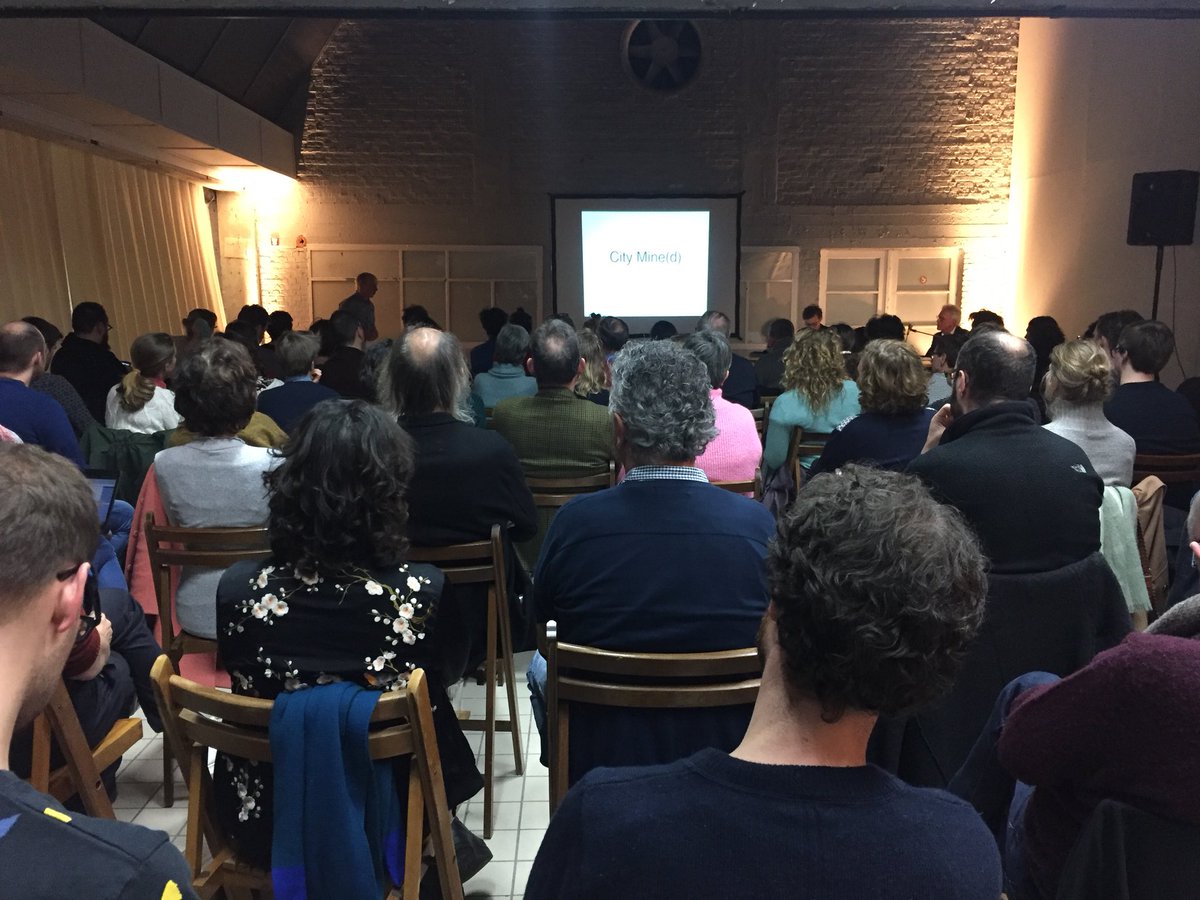 endeavour_eu's tweet photo. @jimvotes rocking the house at the 1st lecture in our series ‘make the city’ #citymine(d) #london #brussels #euler #elephantpath https://t.co/VDVtsiltZD