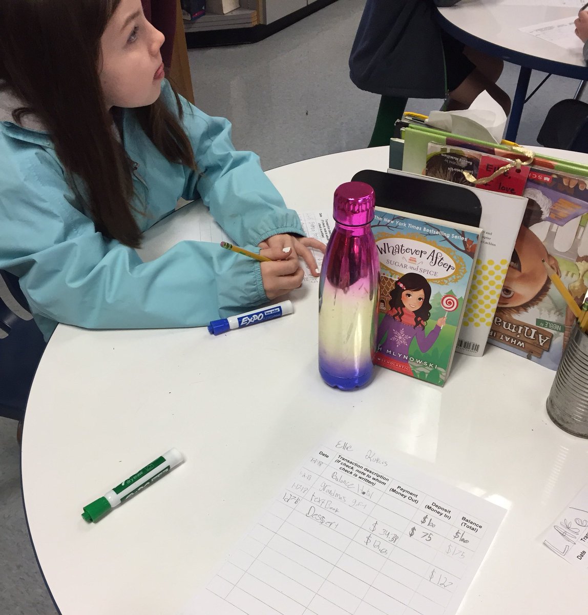 chalkrelic's tweet photo. Life skills today: What does it mean to balance a checkbook? One student said, โI always hear my parents talk about it, but I never knew what it meant.โ TY @UVaCurry #practicumstudent #multiage #finances @MeriwetherLES https://t.co/XkBZxB1Us2