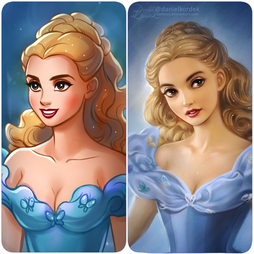 Drawing Belle from Beauty and The Beast ✨ Cartoon Vs. Realism ✨ KAMILA... |  TikTok
