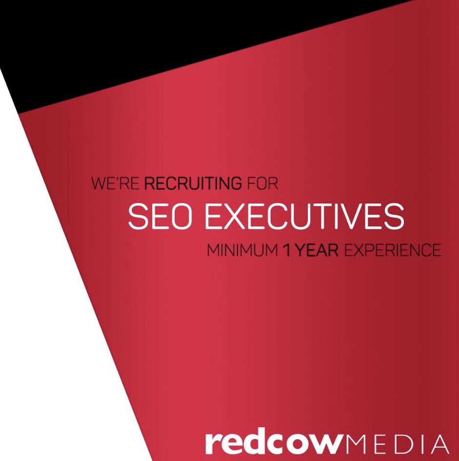 If any SEO Executives are looking for a new challenge, please send your CV to stephen@redcowmedia.co.uk. We're a rapidly growing, award winning agency offering great chances for career progression. You can find out more about the position at redcowmedia.co.uk/seo-executive-…