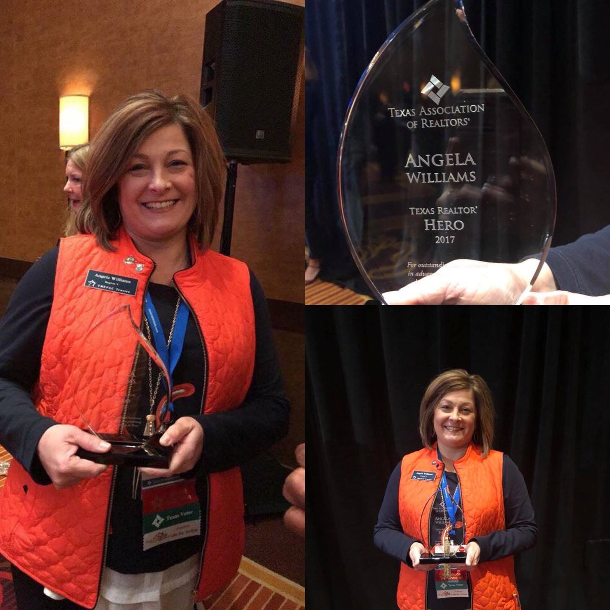 Lufkinrealtor's tweet photo. Texas REALTOR® Hero Award. Thanks @TXRealtors For the distinct honor of this award. #Homeownership #LufkinRealtor #TexasRealtor #AskAngie #CallANGIE #ThisIsAwesome https://t.co/3WUayEjBu9