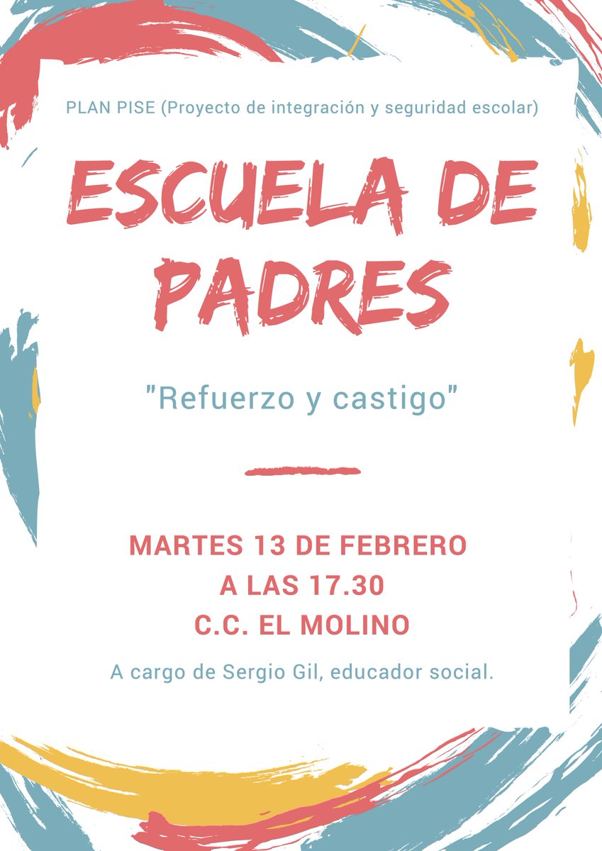 socialutebo's tweet photo. Mañana tenemos la quinta sesión de la Escuela de Padres del Proyecto #PISE: REFUERZO Y CASTIGO. Dinamizada por @SergioGilAban

Animaos a participar, que es un recurso muy bueno para las familias.
Más info en FB: https://t.co/IJSIl7S0wr https://t.co/0PL7bR1BcX