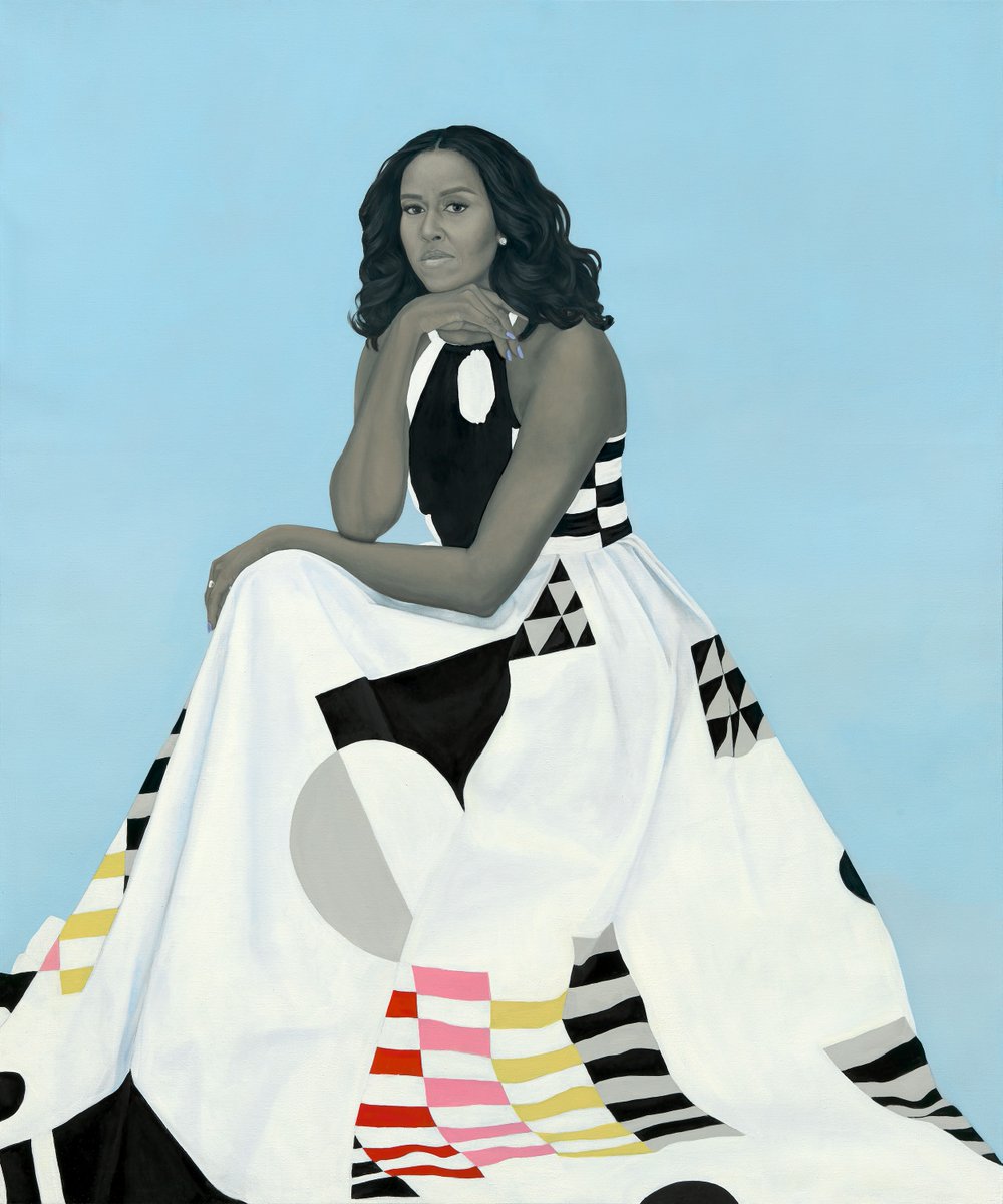 MichelleObamaSt's tweet photo. @BarackObama and @MichelleObama's official portraits unveiled 
https://t.co/lRZ15naupS
#NationalGallery #USA https://t.co/JzhkvHrZHw