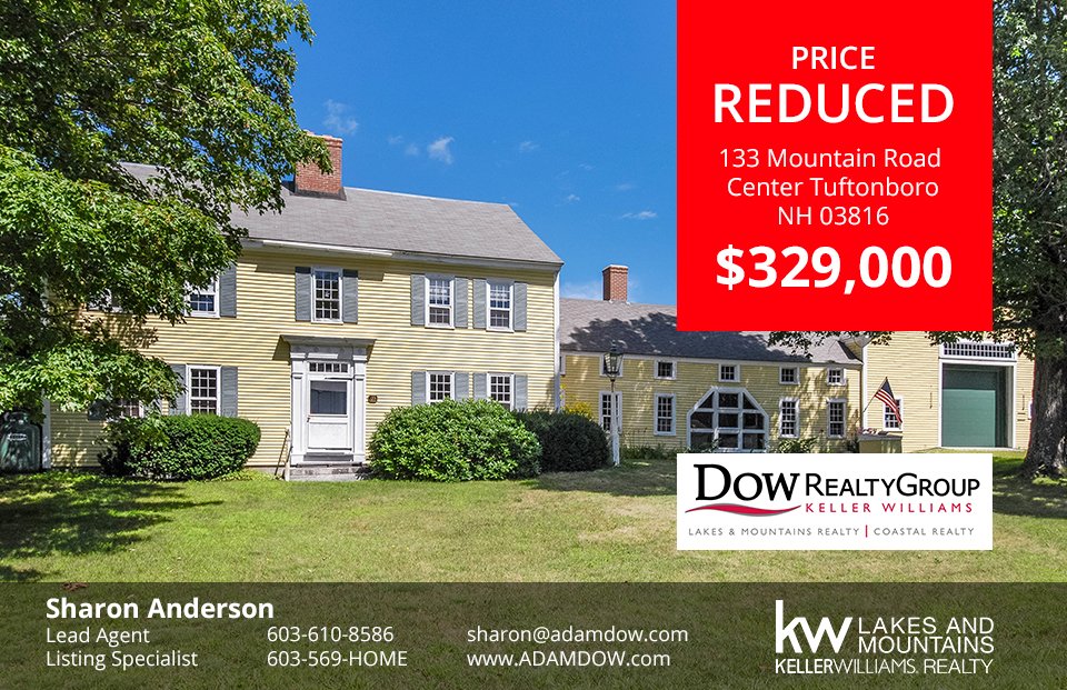 DowRealtyGroup's tweet photo. "Dow's Corner" is a historic property in the heart of the Lakes Region, once a stagecoach stop for food, beverage &amp; overnight guests and also known by generations as Dow's Corner Antiques. https://t.co/RBFlS6v3d4

#homesforsale #tuftonboro #NHlistings #NHrealestate #adamdow.com https://t.co/vBaMCbo01l
