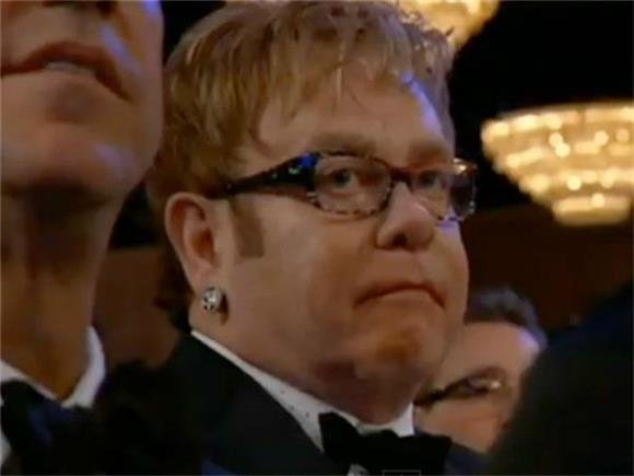 Shortly before the Golden Globe Awards started, Elton John stated that Madonna didn't have a fucking chance against him on the Best Original Song category, she ended up winning