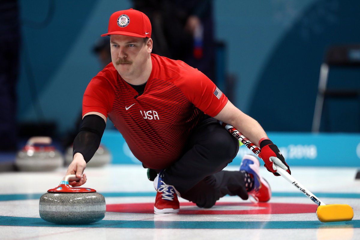 funnyordie's tweet photo. This man is proof that the only thing stopping you from being an Olympic athlete is understanding curling https://t.co/j8CRXzBdtG