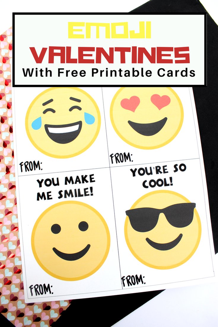 Free Printable #Emoji Valentine Cards! Are you on the hunt for last minute Valentine’s Day cards for your child’s school party? I have the perfect easy set for you! #FreePrintable #ValentineCards go.shr.lc/2CdVWDx